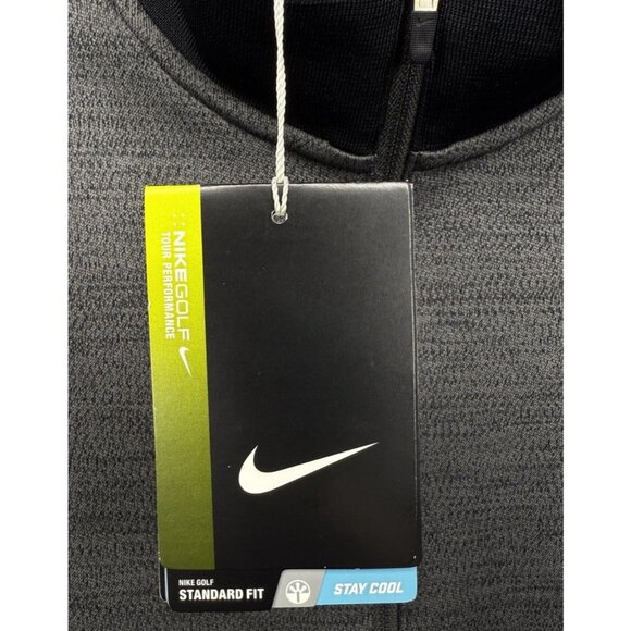 NWT Nike Golf Tour Men's Large Gray Black 1/4 Zip Vest Performance Dri-FIT‎ - Picture 6 of 11